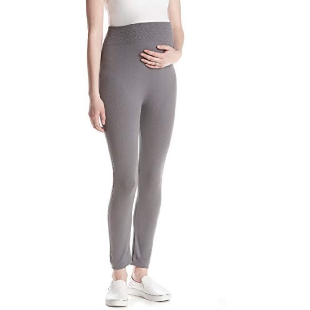 Womens Flutter & Kick MATERNITY Leggings Cement Gray Size OSFM NWT